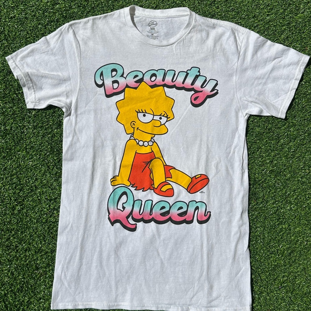The Simpsons Lisa Beauty Queen Graphic T-shirt Size M